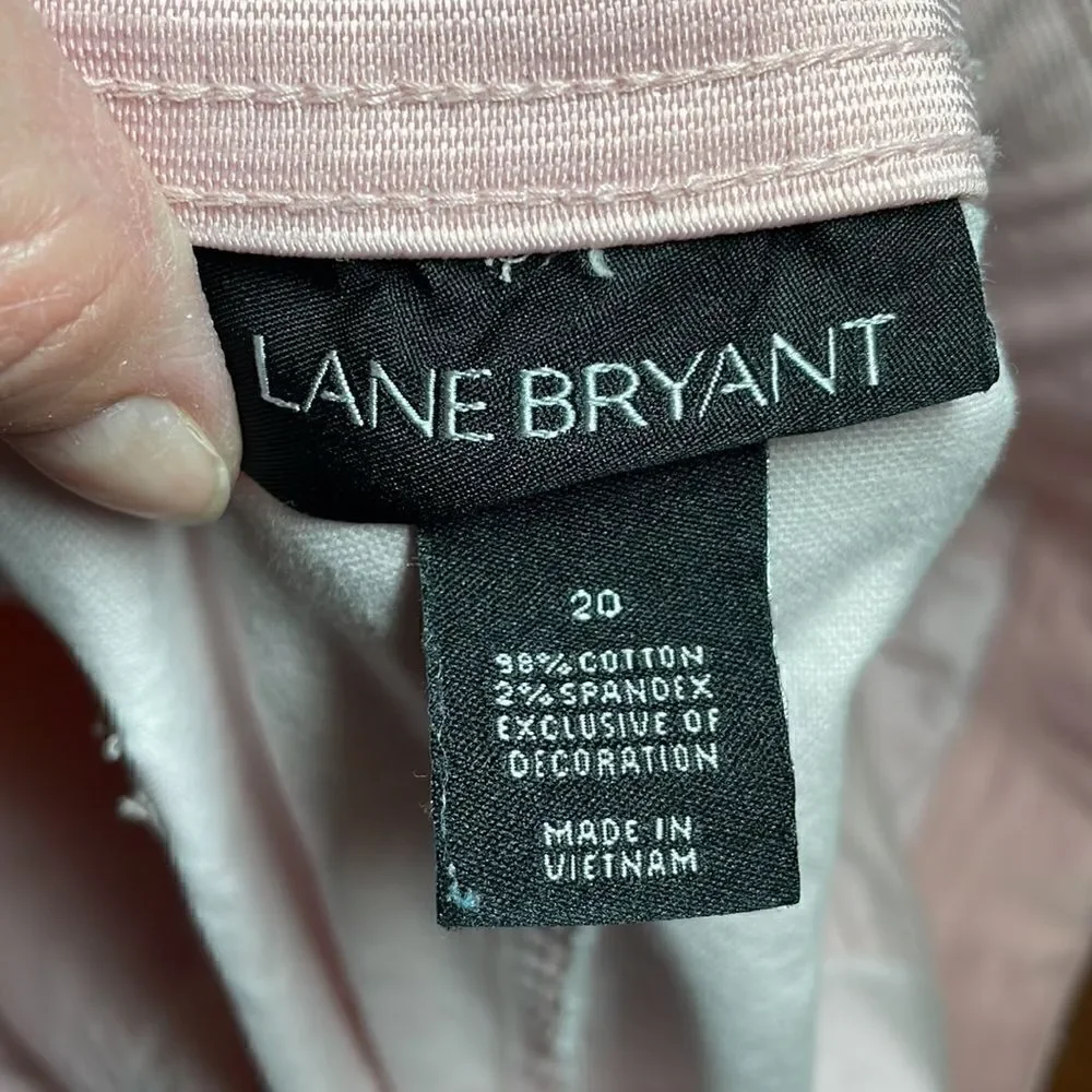 Lane Bryant Coquette Y2K  Pink Embroidered Stretchy Shorts, comfort waist, 20 - Picture 5 of 8